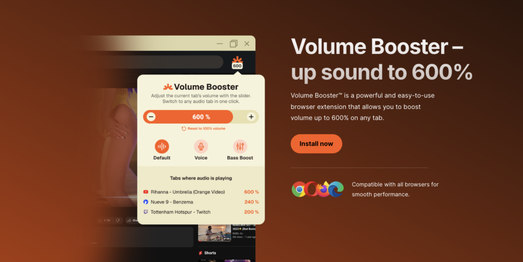 Chrome Simple Volume Booster Extension